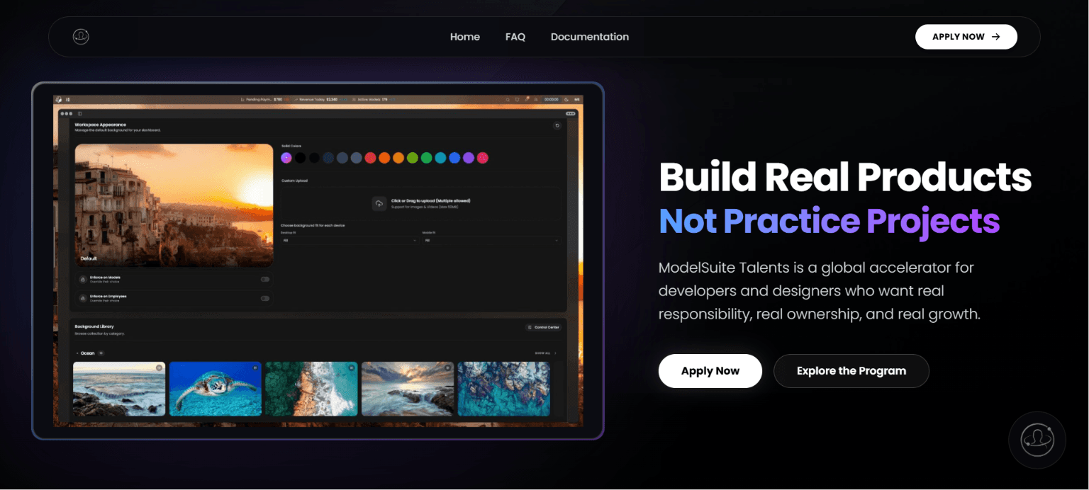Talent Portal screenshot